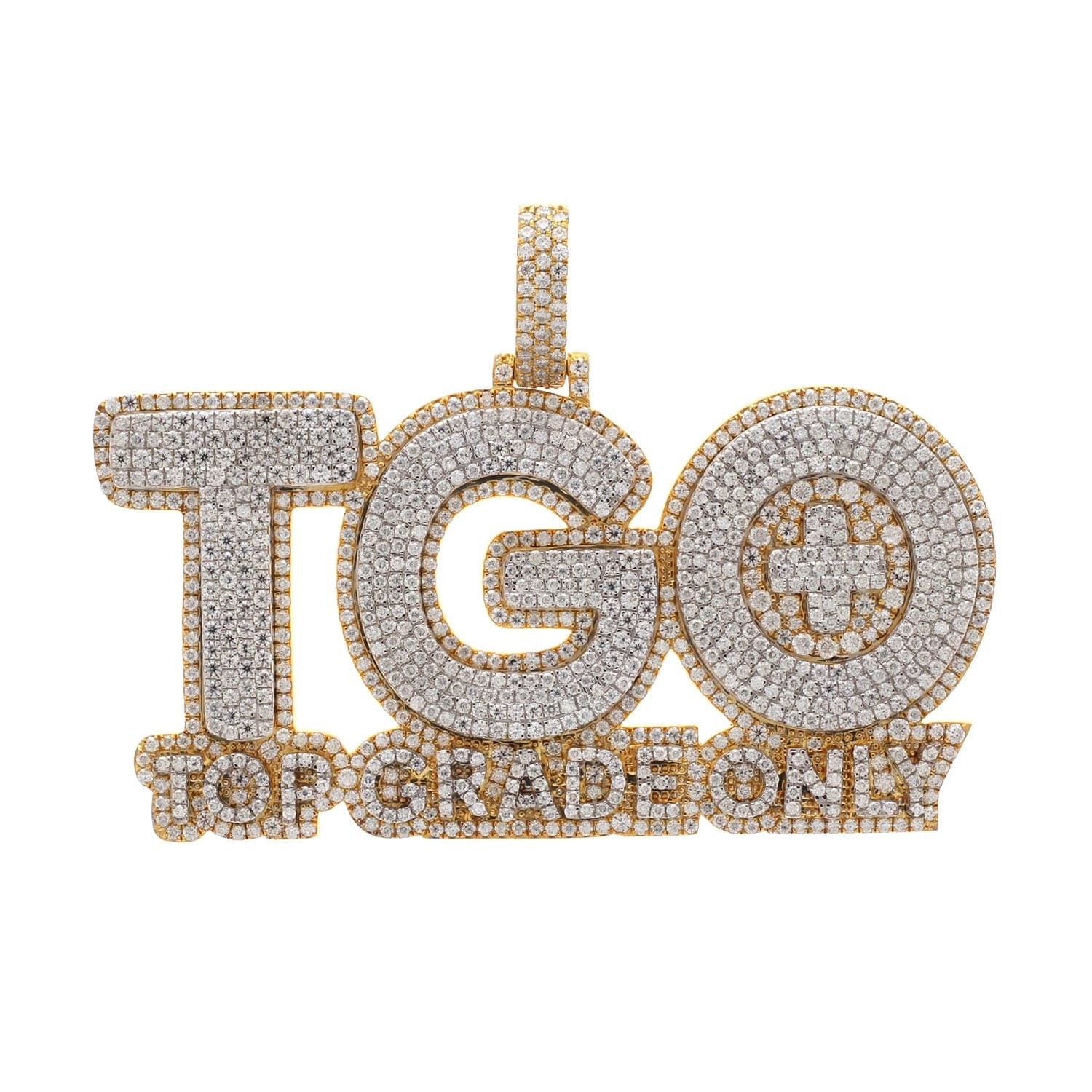 Custom TGO Top Grade Only Pendant VVS Moissanite Iced Out 925 Silver