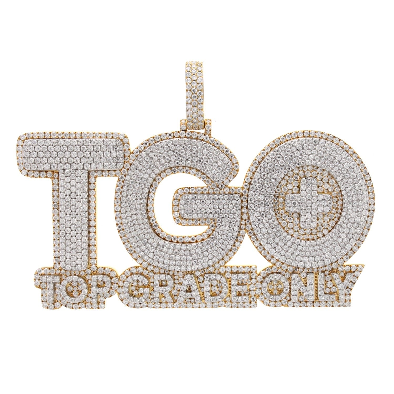 Custom TGO Top Grade Only Pendant VVS Moissanite Iced Out 925 Silver