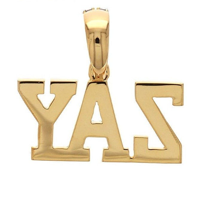Custom ZAY Initial Name Pendant VVS Moissanite Iced Out 925 Silver