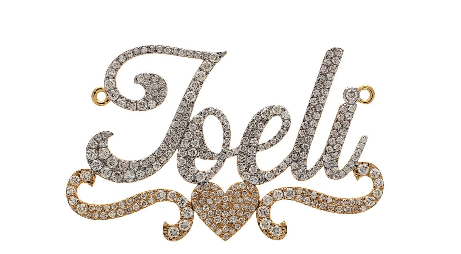 Custom Joeli Cursive Nameplate Necklace VVS Moissanite Iced Out 925 Silver