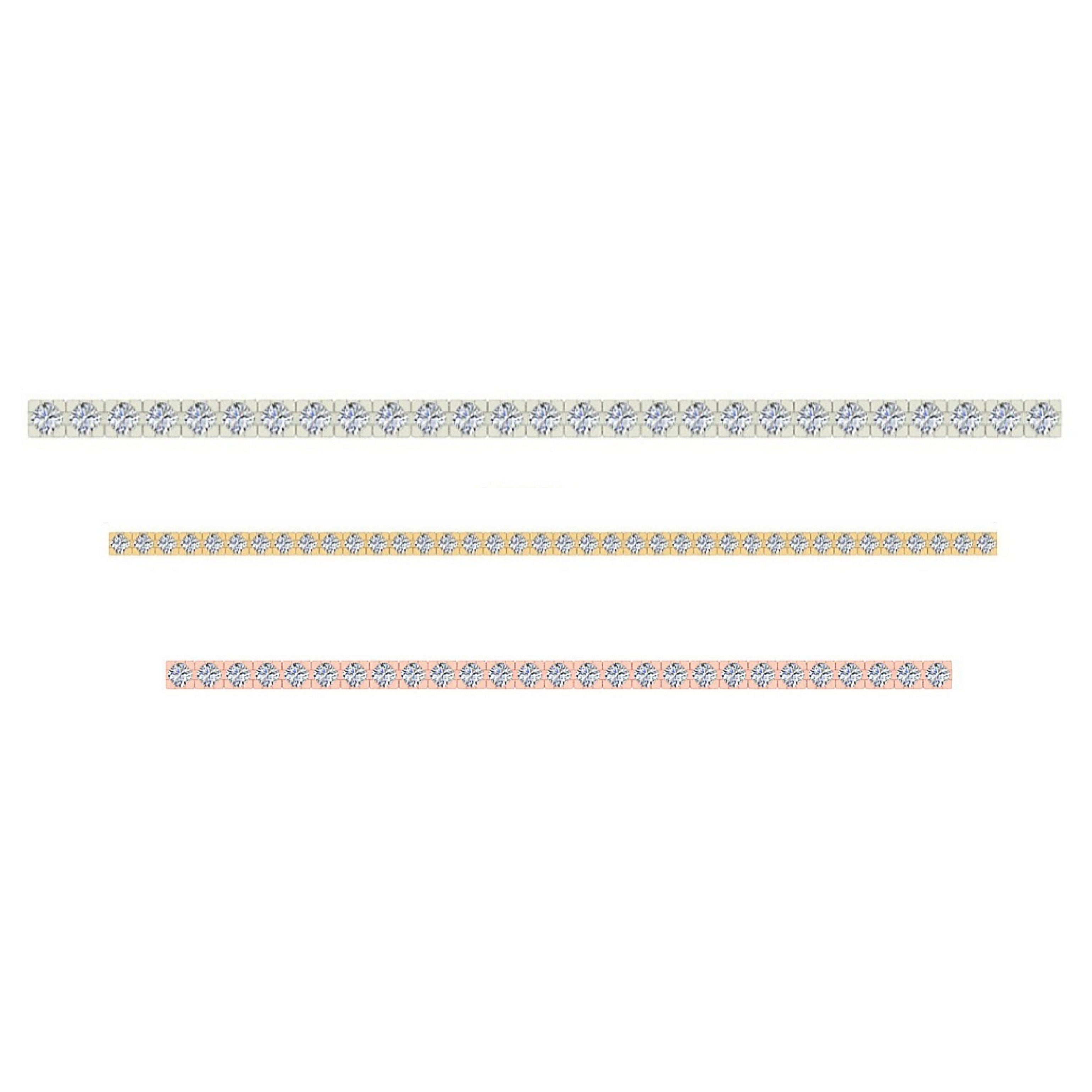 Moissanite Tennis Bracelet 925 Sterling Silver – White Yellow Rose Gold