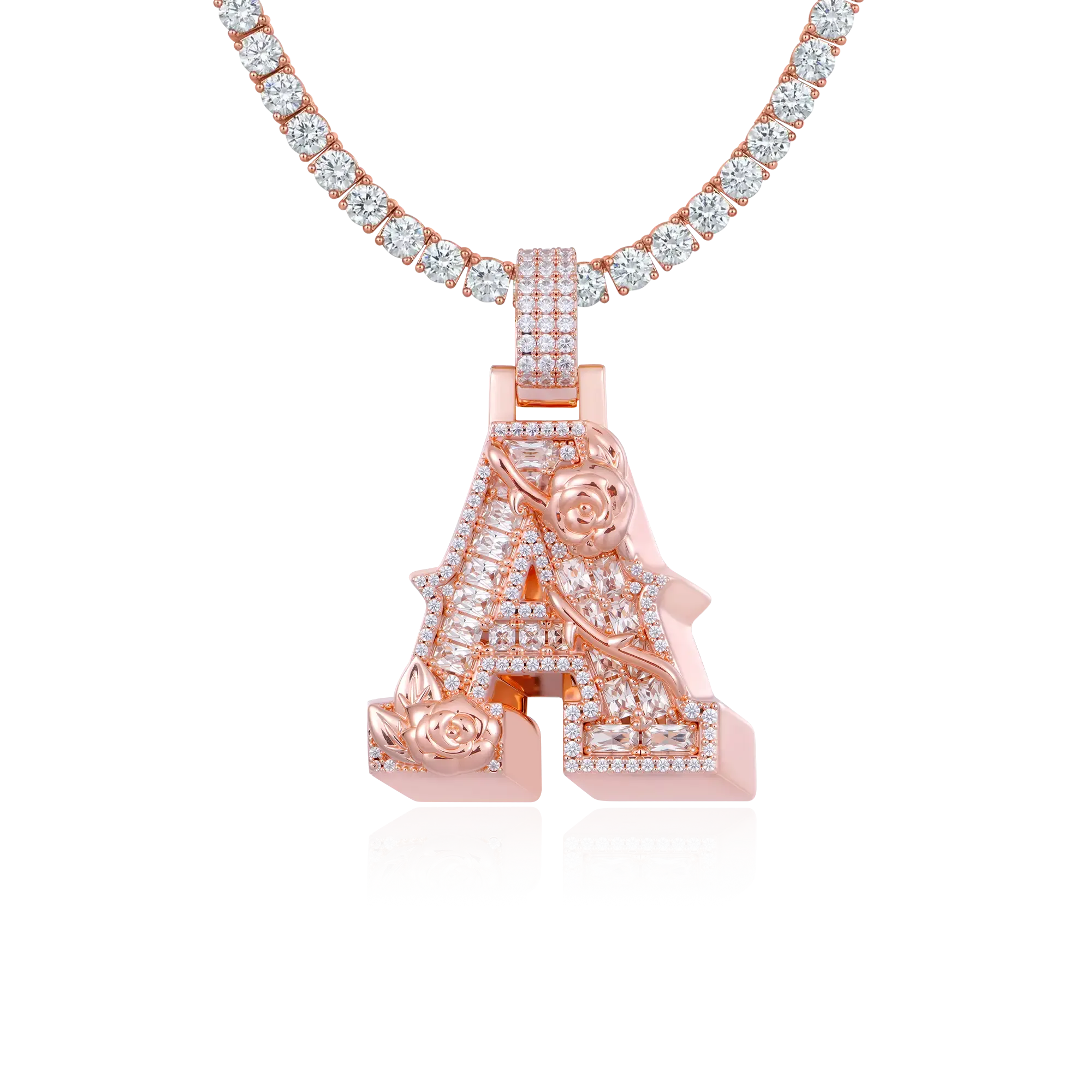 High-Quality Moissanite Alphabet Necklace