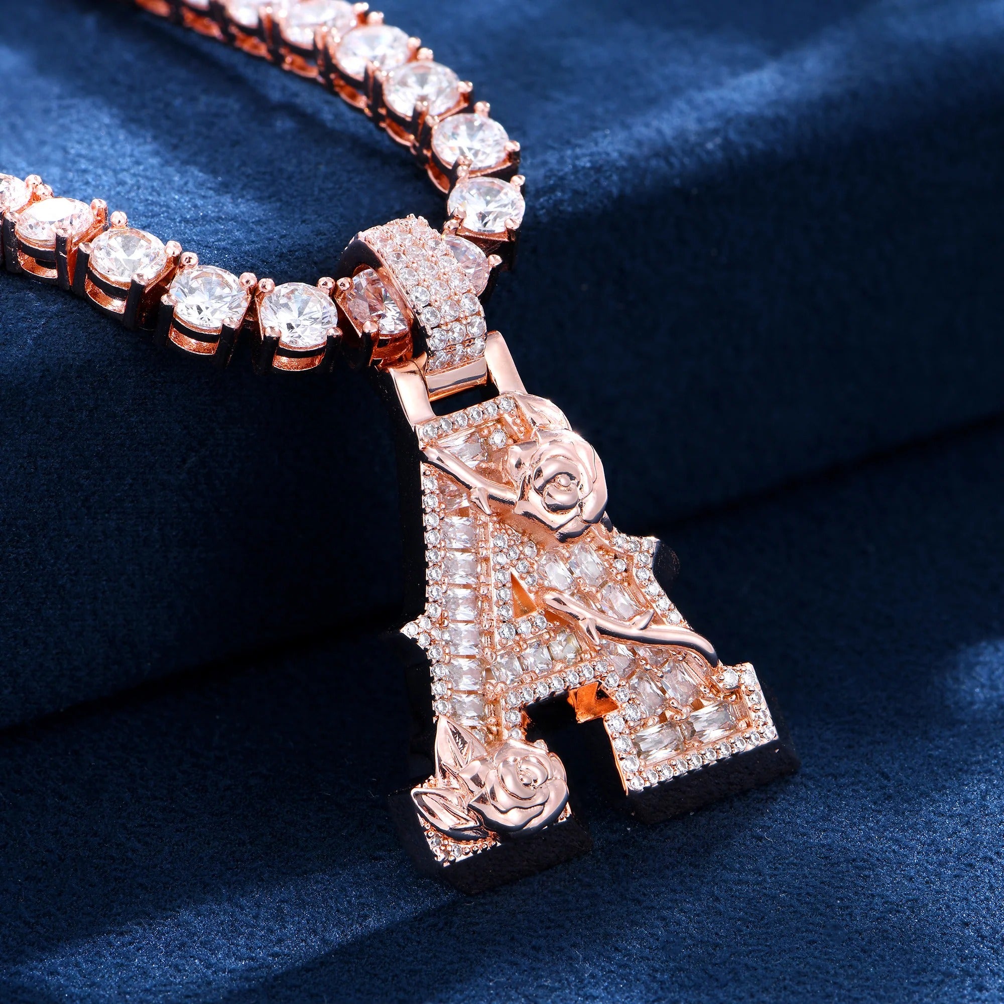 High-Quality Moissanite Alphabet Necklace